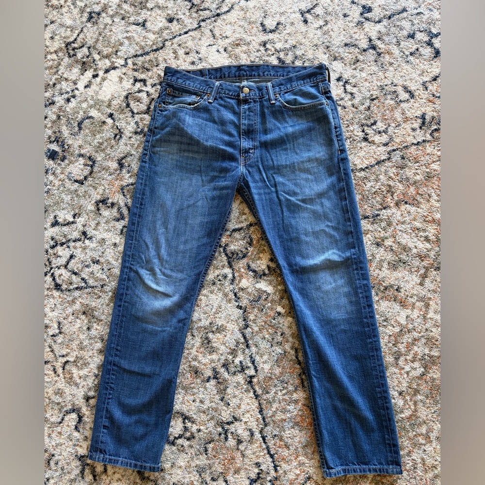 Levi’s 513 Slim Straight Jeans Men’s 36x32 Medium Wash Denim - Picture 4 of 8